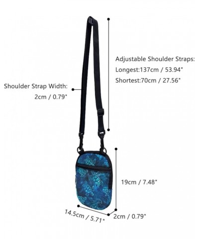 Small Crossbody Bag for Men Women Lightweight Zipper Messenger Bag Shoulder Sling Handbag Adjustable Strap Blue Turtle $10.63...