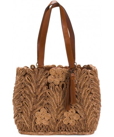 Straw Palmanova Large Handcrafted Tote With Leather $104.55 Shoulder Bags