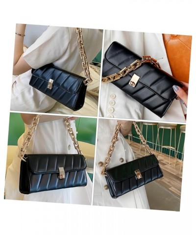 French underarm bag shoulder bag for women leather shoulder bag sash bags for women crossbody travel Black $12.90 Totes