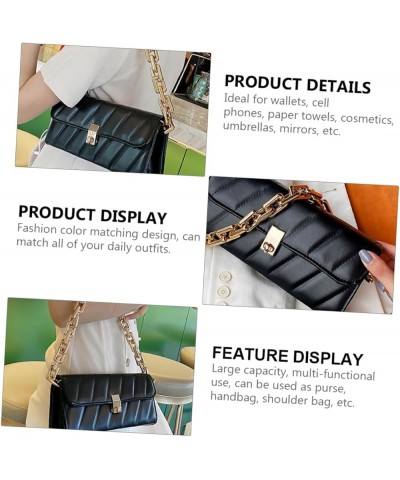 French underarm bag shoulder bag for women leather shoulder bag sash bags for women crossbody travel Black $12.90 Totes