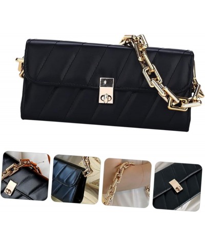 French underarm bag shoulder bag for women leather shoulder bag sash bags for women crossbody travel Black $12.90 Totes