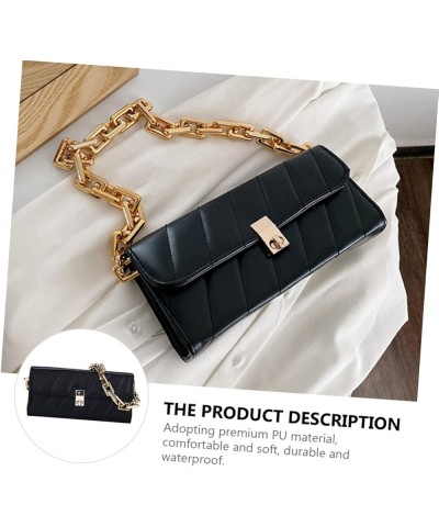 French underarm bag shoulder bag for women leather shoulder bag sash bags for women crossbody travel Black $12.90 Totes