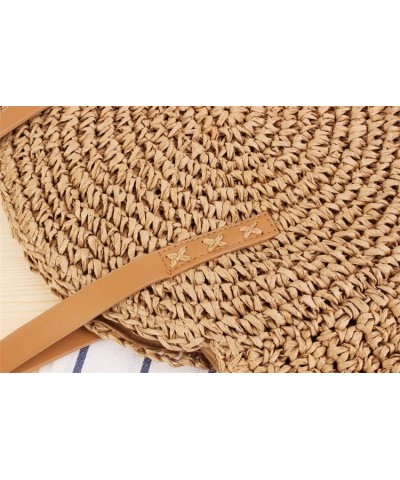 Straw Beach Bag for Women Summer Woven Tote Bag Rattan Handbag Shoulder Bag Hobo Bohemian Large Beige-a $22.03 Shoulder Bags