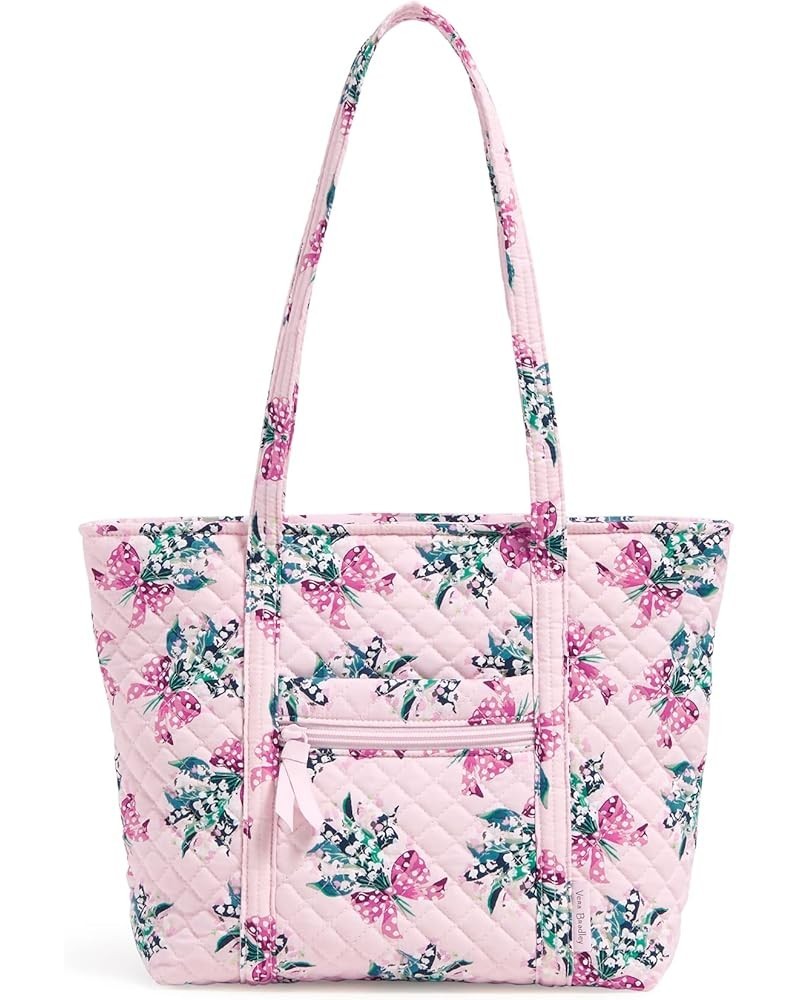 Verabradley Womens Cotton Small Vera Tote Bag Happiness Returns Pink - Recycled Cotton $62.40 Totes