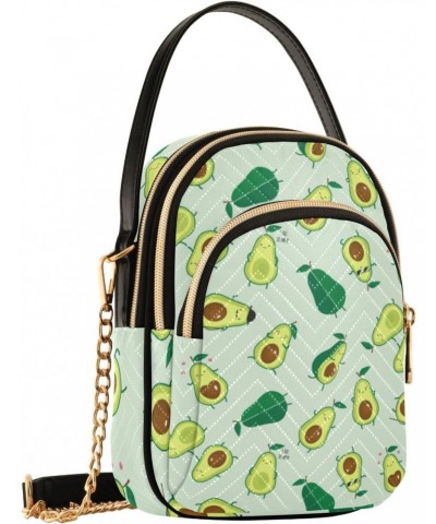 Cell Phone Purse Cute Funny Avocado Crossbody Handbag Durable Shoulder Bag Sturdy Travel Pouch Compact Chic Bag for Women Dai...