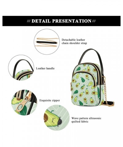 Cell Phone Purse Cute Funny Avocado Crossbody Handbag Durable Shoulder Bag Sturdy Travel Pouch Compact Chic Bag for Women Dai...