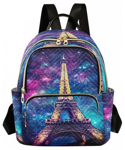 Eiffel Tower Paris Dreamy Quilted Backpack for Women Shoulder Bag Purse Travel Bags for Daily Work Nurse M Medium $17.66 Back...