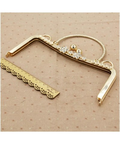 Wallet Accessories， 1 Piece Metal Purse Frame，Crystal On Side Women Handbag Bag Parts Accessories，Purse Frame Handles， DIY Ha...