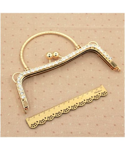 Wallet Accessories， 1 Piece Metal Purse Frame，Crystal On Side Women Handbag Bag Parts Accessories，Purse Frame Handles， DIY Ha...