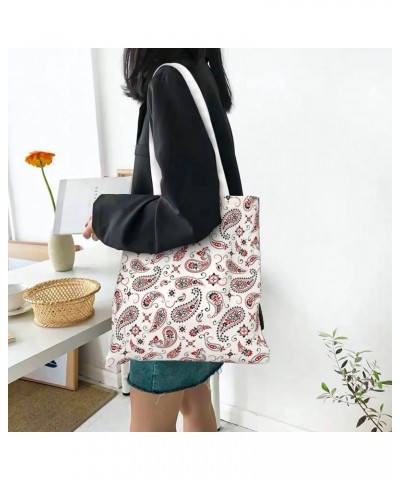 Paisley Single Shoulder Fashion Canvas Tote Shopping Bags Handbags For Men And Women Paisley43 $11.13 Totes