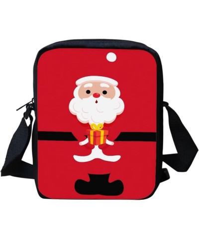 Christmas Sling Purse Women Men Casual Crossbody Bag Travel Shoulder Bag Santa Red $10.06 Satchels