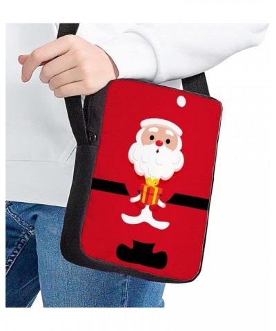 Christmas Sling Purse Women Men Casual Crossbody Bag Travel Shoulder Bag Santa Red $10.06 Satchels