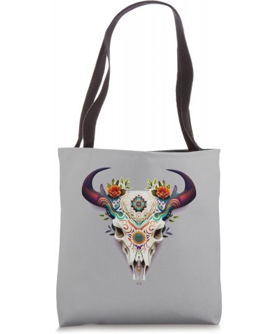 Aztec mexican cow skull men women Tote Bag $13.16 Totes