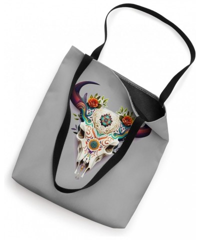 Aztec mexican cow skull men women Tote Bag $13.16 Totes