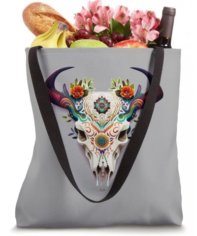 Aztec mexican cow skull men women Tote Bag $13.16 Totes