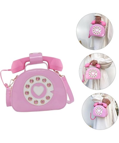 2 Pcs Telephone Diagonal Bag Lady Bags Jelly Miss Pinkx2pcs $14.43 Crossbody Bags