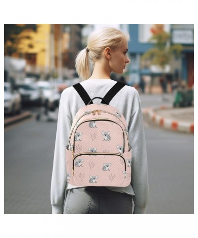 Mini Backpack for Women, Cute Koala Leaves Travel Backpack Purse for Ladies, Small Bookbag Daypack Shoulder Bag S Multi1136 S...