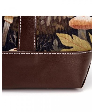 Hedgehog Canvas Leather Mix Crossbody Bag - Stylish Hand-Held Purse with Adjustable Strap - 13.3x4.7x12.2 in Size $19.20 Cros...