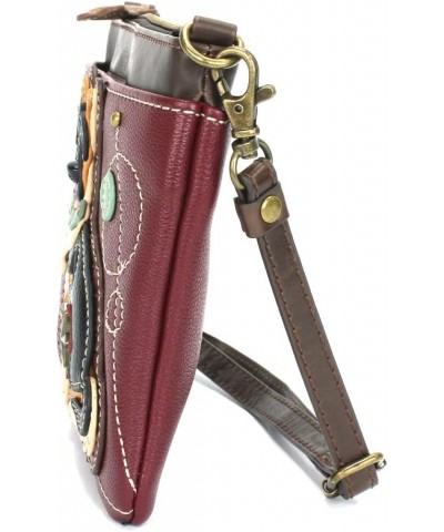 Chala Vegan Leather Mini Crossbody Bag Burgundy $26.52 Crossbody Bags