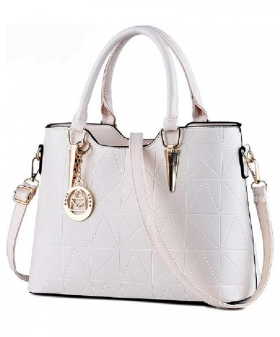 Purses and Handbags for Women Fashion Ladies PU Leather Top Handle Satchel Shoulder Tote Bags White $26.01 Totes