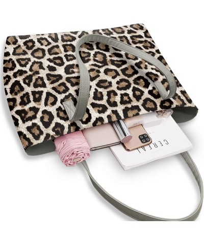 Yuuxorilu Women Purses and Handbags Top Handle Satchel Leopard $22.13 Satchels