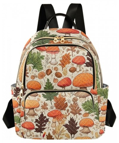 Autumn Leaves and Mushroom Womens Fashion Backpack, Lightweight Day Trip Backpack, Backpack for Work and Travel, M Autumn Lea...