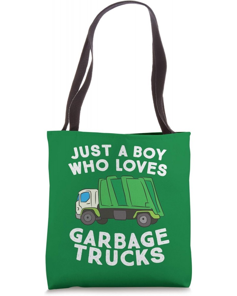 Garbage Truck Just A Boy Who Loves Garbage Trucks Tote Bag $13.91 Totes