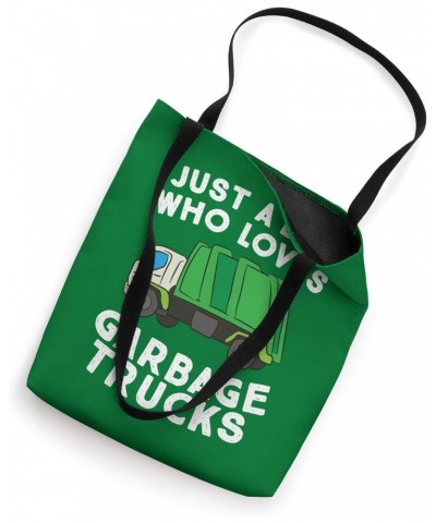 Garbage Truck Just A Boy Who Loves Garbage Trucks Tote Bag $13.91 Totes