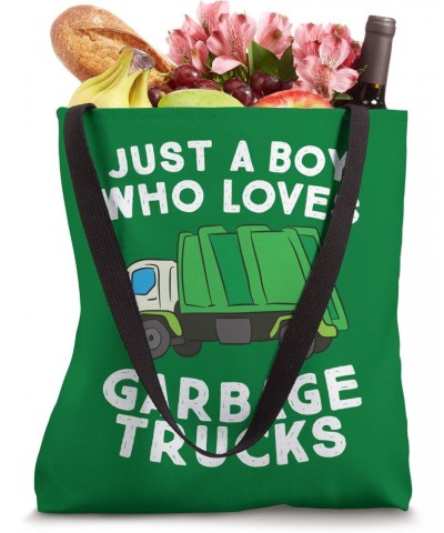 Garbage Truck Just A Boy Who Loves Garbage Trucks Tote Bag $13.91 Totes