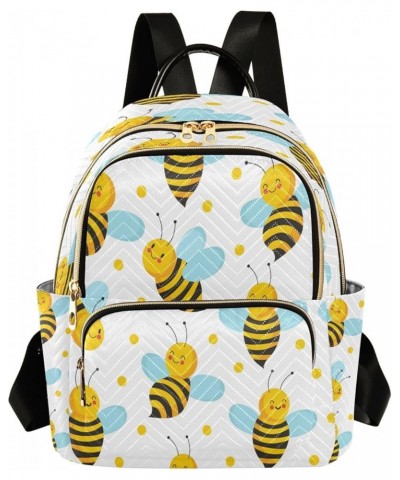 Women Backpack Purse Cute Flying Bees Honey Fashion Shoulder Bags Travel Backpack Small Daypacks M Small $13.78 Backpacks