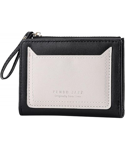 Fashion Women ID Short Wallet Solid Color Bag Zipper Purse Multiple Card Slots Clutch Bag Thin Wallet for Men (Yellow, One Si...