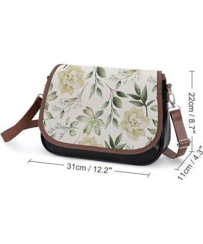 Fashion Crossbody Bags Women's Shoulder Bags Classic City Leather Satchels Hobo Bags Abstract Plants Color13 $27.49 Hobo Bags