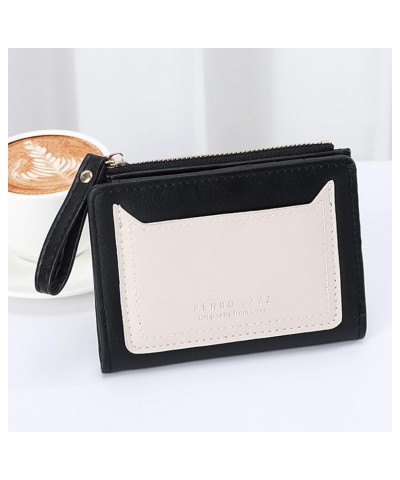 Fashion Women ID Short Wallet Solid Color Bag Zipper Purse Multiple Card Slots Clutch Bag Thin Wallet for Men (Yellow, One Si...