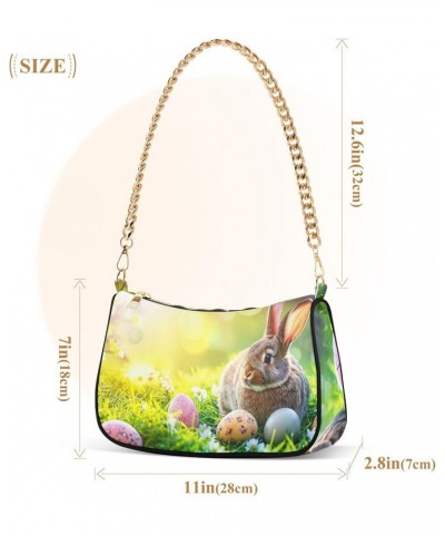 Easter Eggs Rabbit Meadow Cute Purses Women Hobo Party Purse Women Small Cute Handbags Cartoon Small Shoulder Bag Easter Eggs...