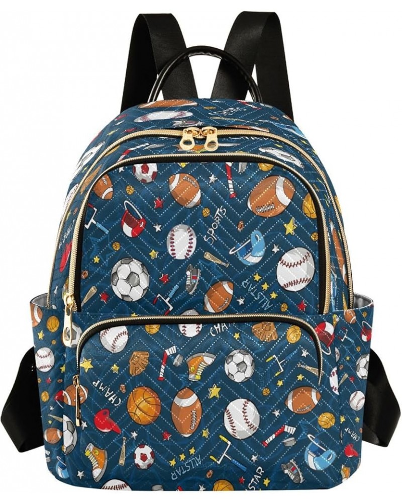 Fashion Backpack Mini Backpack Purse Casual Daily Backpack Painting Ball for Travel for College Work Medium $14.28 Backpacks