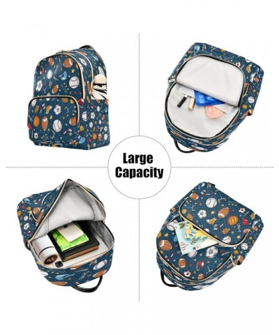 Fashion Backpack Mini Backpack Purse Casual Daily Backpack Painting Ball for Travel for College Work Medium $14.28 Backpacks