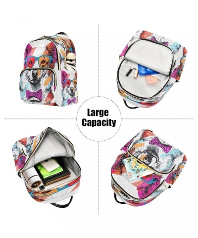 Dogs Funny Backpack Purse for Women Fashion Small Mini Backpack Daypacks Purse Back Pack Handbag Lady Purse,M Small $16.45 Ba...