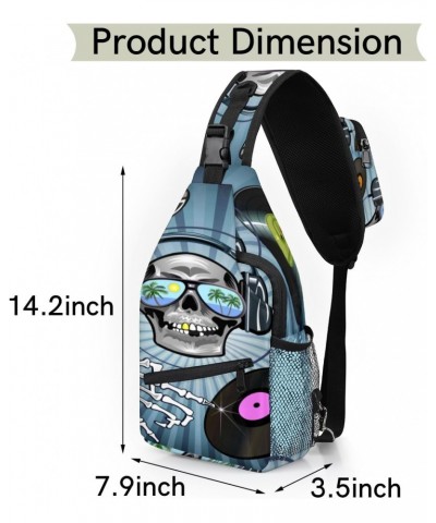 Skull Day Of The Dead Pattern Sling Bag for Women Crossbody Backpack Purse Shoulder Casual Daypack Cross Body Bags for Travel...