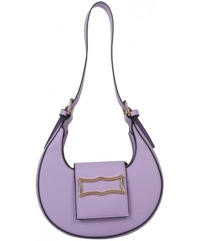 Fashionable Crescent Handheld Crossbody PU Bag Purple $12.38 Backpacks