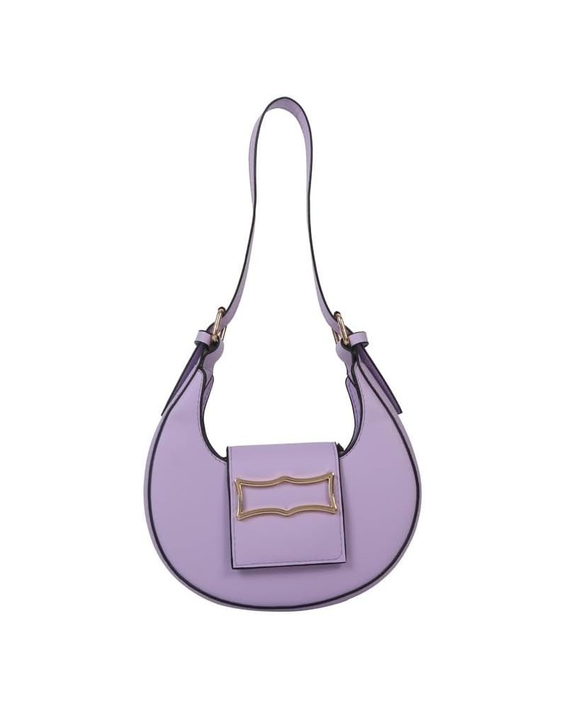 Fashionable Crescent Handheld Crossbody PU Bag Purple $12.38 Backpacks