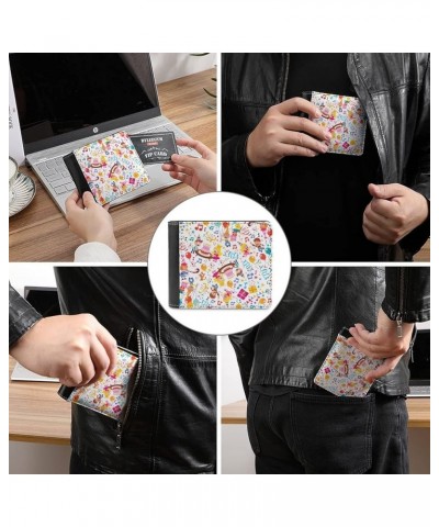 PU Leather Bifold Wallet Coin Purse Soft Stylish Credit Pass Case Card-Holder for Boy Girl Men Woman Money Storage Multi 1 $1...