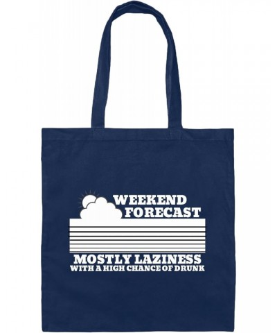 Gift for Funny Lazy Day Doing Nothing Lovers Weekend Forecast Mostly Laziness with a High Chance of Drunk Navy Black Multicol...