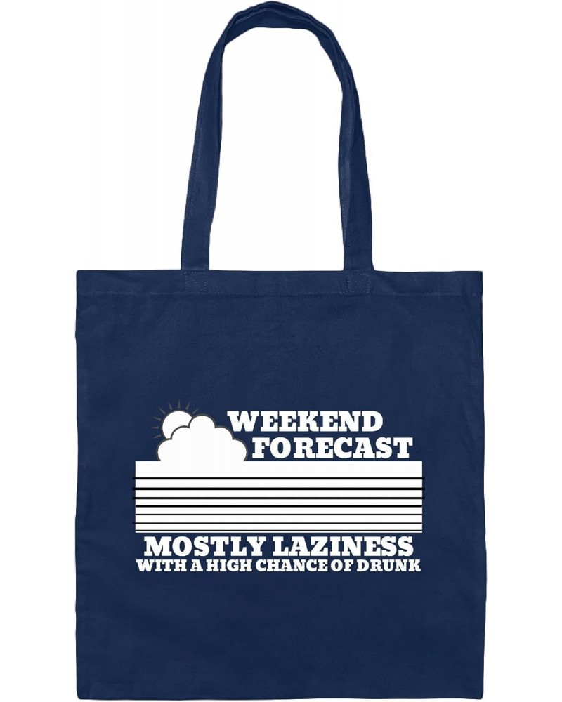 Gift for Funny Lazy Day Doing Nothing Lovers Weekend Forecast Mostly Laziness with a High Chance of Drunk Navy Black Multicol...