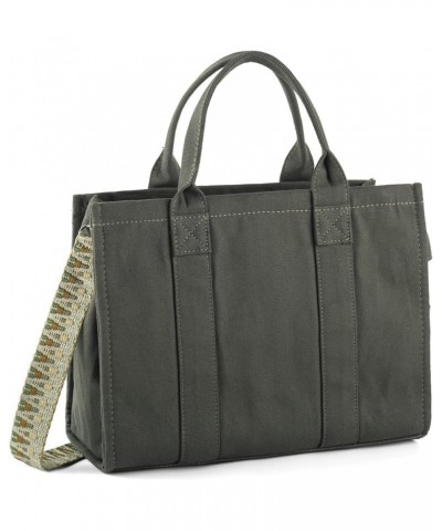 Tote Bags for Women Handbag Tote Purse with Zipper Canvas Crossbody Bag Shoulder Bag Grey $17.14 Totes