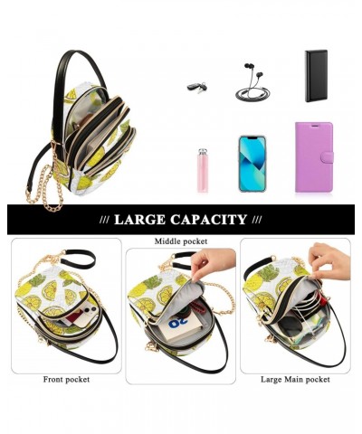 Small Crossbody Bags for Women Trendy Yellow Lemon White Travel Sling Bag Women's Crossbody Handbags Satchel Bags $13.25 Satc...