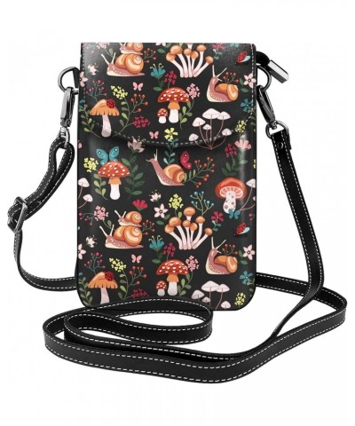 Cute Purse Crossbody Bag for Women Girl, PU Leather Phone Purse with Adjustable Shoulder Strap Mushroom Cute $11.00 Crossbody...