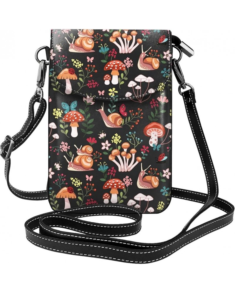 Cute Purse Crossbody Bag for Women Girl, PU Leather Phone Purse with Adjustable Shoulder Strap Mushroom Cute $11.00 Crossbody...