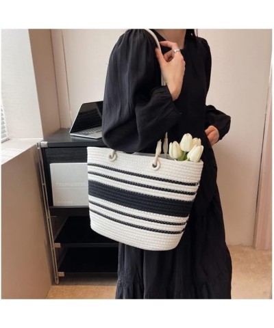 Beach Bag Mesh Pool Tote Bag for Women, Fashion Large Capacity Straw Beach Woven Shoulder Bag Casual Tote Bag Hobo Bag Black ...