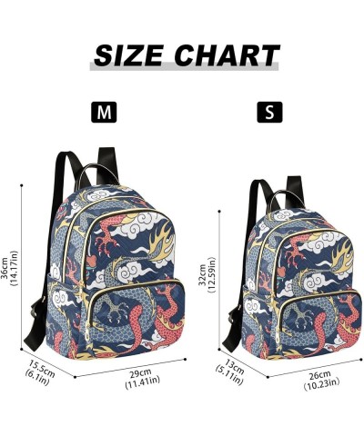 Backpack Purse for Women Myth Dragons, Mini Fashion Backpack Magic Animal Lightweight Casual Daypack Shoulder Bag Travel Back...