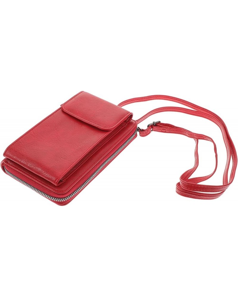 Multifunctional Mobile Phone Bag Mobile Phone Bag Shoulder Purse for Women Trendy Crossbody Bags for Red $12.10 Crossbody Bags